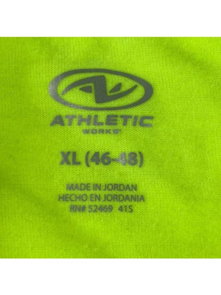 Athletic Works Long Sleeve Performance Shirt Xl 46-48 Neon Yellow Workwear — image 5 of 7